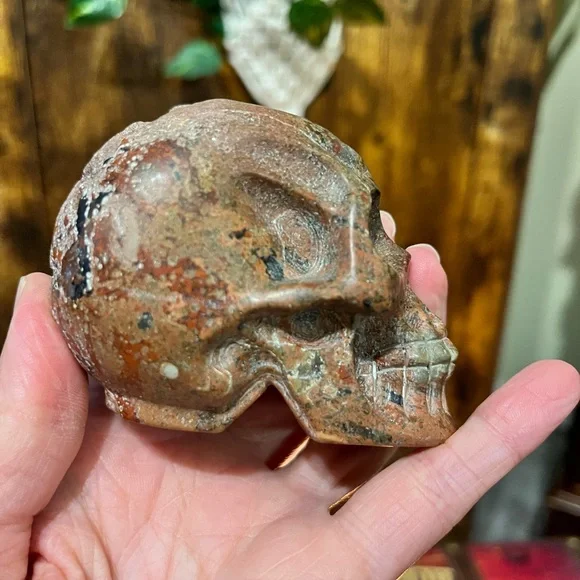 Red Jasper Skull